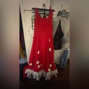 Red and white Polka Dot flamenco Dress